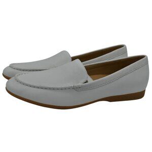Dansko Womens  EU 41 US 10.5-11 Lorri Milled White Leather Slip On Loafers Shoes